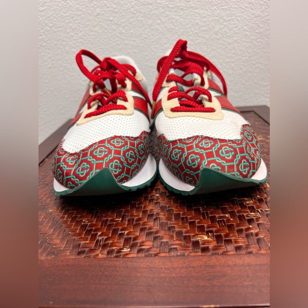 New Balance x Casablanca 327 Red Monogram UNISEX Sneakers MS237CBB Size 10.5 - Picture 3 of 8